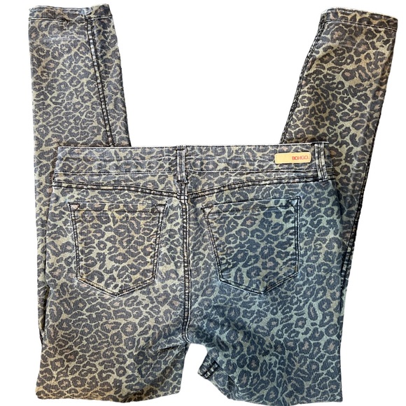 BONGO Reversible Denim Jegging, Zip Up W/Pockets. Blue & Animal Print. Sz 14 - Picture 6 of 9